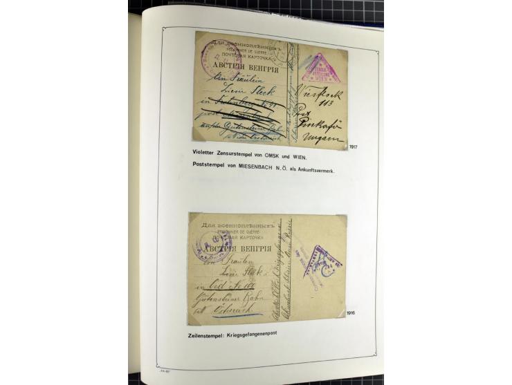 1914/20, interessante Sammlung "Russ. Kriegsgefangenen-Lager in Sibirien" mit über 500 Karten und Briefen, sauber sortiert na