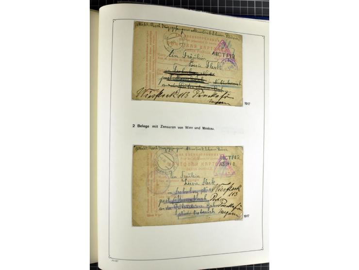 1914/20, interessante Sammlung "Russ. Kriegsgefangenen-Lager in Sibirien" mit über 500 Karten und Briefen, sauber sortiert na