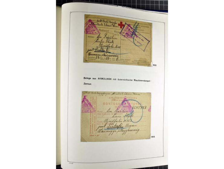 1914/20, interessante Sammlung "Russ. Kriegsgefangenen-Lager in Sibirien" mit über 500 Karten und Briefen, sauber sortiert na