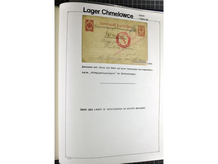 1914/20, interessante Sammlung "Russ. Kriegsgefangenen-Lager in Sibirien" mit über 500 Karten und Briefen, sauber sortiert na