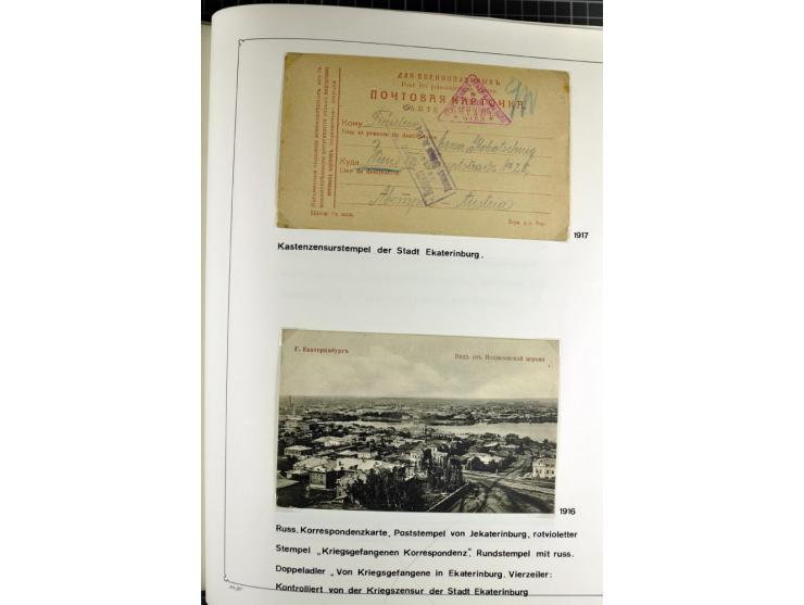 1914/20, interessante Sammlung "Russ. Kriegsgefangenen-Lager in Sibirien" mit über 500 Karten und Briefen, sauber sortiert na