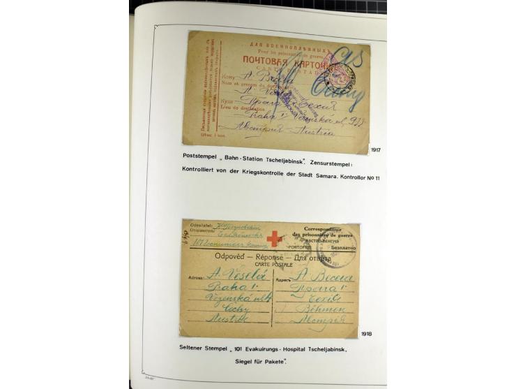 1914/20, interessante Sammlung "Russ. Kriegsgefangenen-Lager in Sibirien" mit über 500 Karten und Briefen, sauber sortiert na