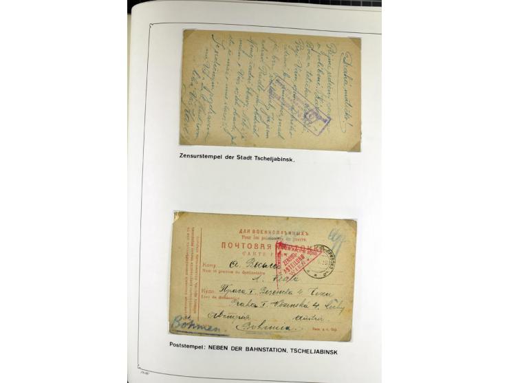 1914/20, interessante Sammlung "Russ. Kriegsgefangenen-Lager in Sibirien" mit über 500 Karten und Briefen, sauber sortiert na