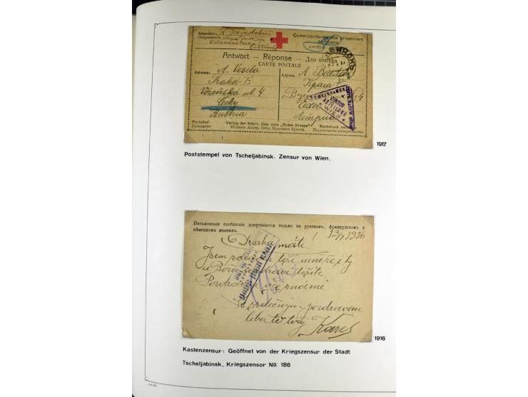 1914/20, interessante Sammlung "Russ. Kriegsgefangenen-Lager in Sibirien" mit über 500 Karten und Briefen, sauber sortiert na