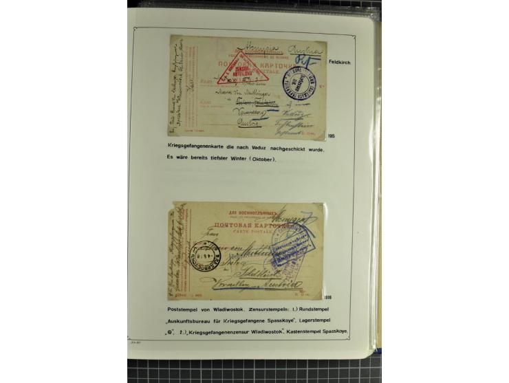 1914/20, interessante Sammlung "Russ. Kriegsgefangenen-Lager in Sibirien" mit über 500 Karten und Briefen, sauber sortiert na