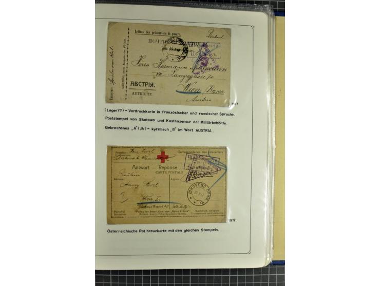 1914/20, interessante Sammlung "Russ. Kriegsgefangenen-Lager in Sibirien" mit über 500 Karten und Briefen, sauber sortiert na