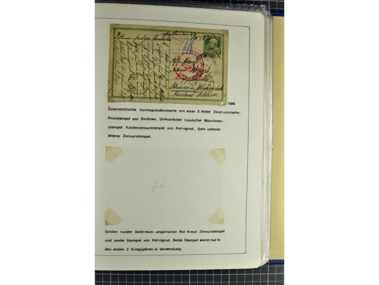 1914/20, interessante Sammlung "Russ. Kriegsgefangenen-Lager in Sibirien" mit über 500 Karten und Briefen, sauber sortiert na