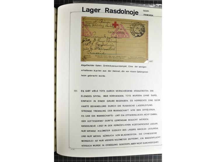 1914/20, interessante Sammlung "Russ. Kriegsgefangenen-Lager in Sibirien" mit über 500 Karten und Briefen, sauber sortiert na