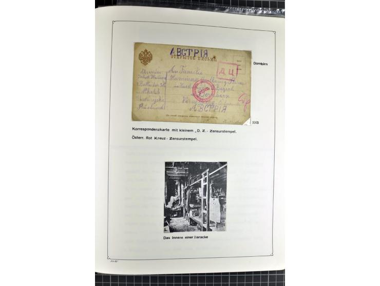 1914/20, interessante Sammlung "Russ. Kriegsgefangenen-Lager in Sibirien" mit über 500 Karten und Briefen, sauber sortiert na
