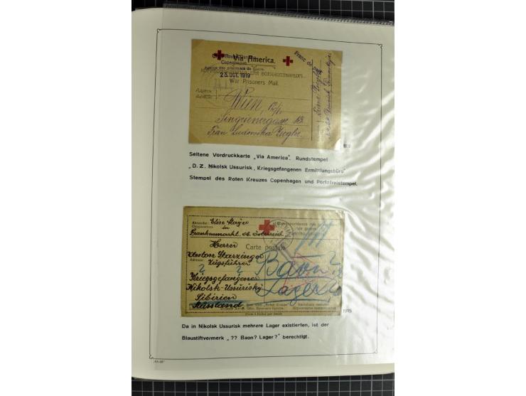 1914/20, interessante Sammlung "Russ. Kriegsgefangenen-Lager in Sibirien" mit über 500 Karten und Briefen, sauber sortiert na