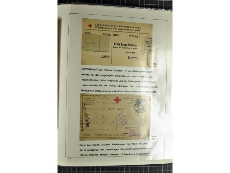 1914/20, interessante Sammlung "Russ. Kriegsgefangenen-Lager in Sibirien" mit über 500 Karten und Briefen, sauber sortiert na