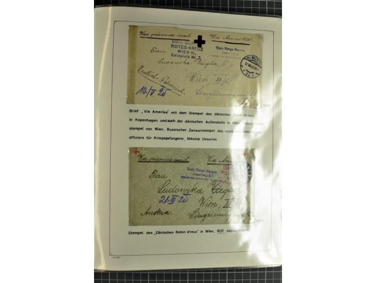 1914/20, interessante Sammlung "Russ. Kriegsgefangenen-Lager in Sibirien" mit über 500 Karten und Briefen, sauber sortiert na
