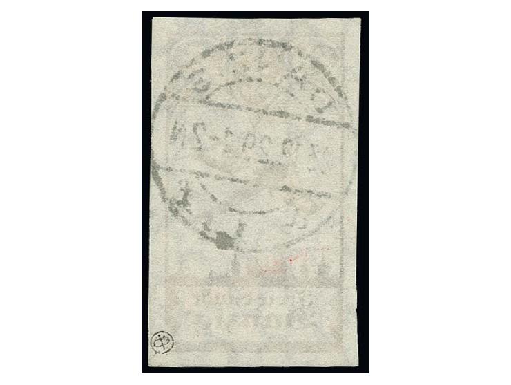 1924, Flugpost 2½ Gld. ungezähnt, ohne Unterdruck, sauber und zentrisch zeitgerecht gestempelt "DANZIG 23.12.29", Kabinett, P
