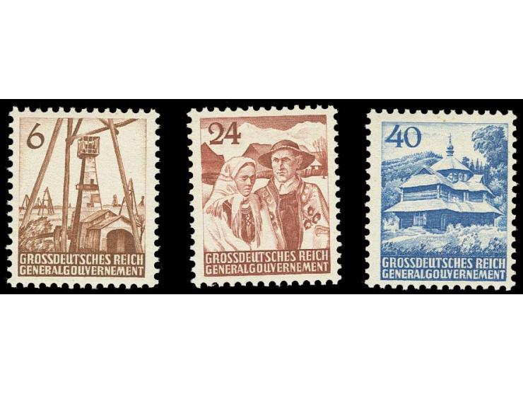 1944, Unverausgabte 6-40 Gr. , postfrisch, Kabinett, Fotoattest Pfeiffer BPP