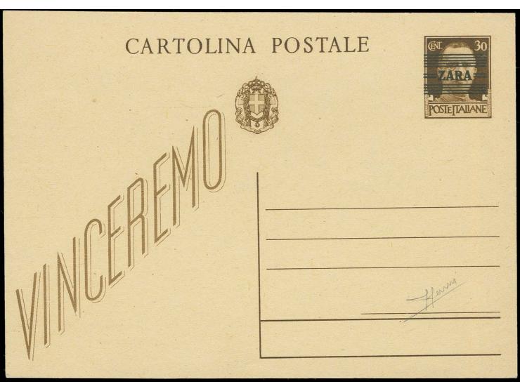 GANZSACHEN: 1943, Karte 30 C., ungebraucht, Pracht, sign. Sorani und Fotobefund Kleymann BPP (Mi. 400,-)
