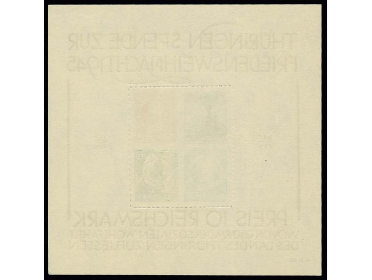 Weihnachts-Block auf weißem Papier, Type IV, postfrisch