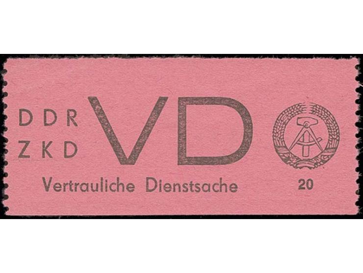 Für vertrauliche Dienstsachen: 1965, 20 Pfg. auf durchgefärbtem Papier, postfrisch (Mi. 3200,-)