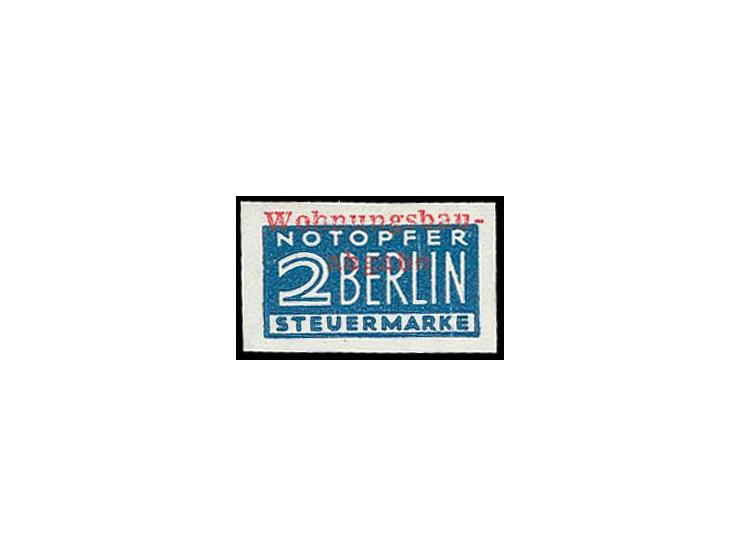 1949, Wohnungsbau-Abgabe 2 Pfg. blau, geschnitten, postfrisch, sign. Dr. Wittmann und Fotoattest Straub BPP (Mi. 750,-)