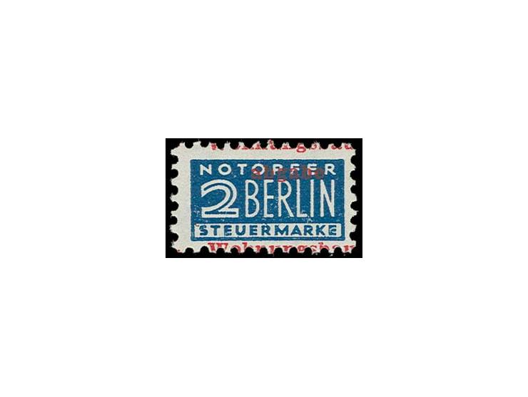 ZWANGSZUSCHLAGSMARKEN: 2 Pfg., dunkelblau, postfrisch, Kabinett, sign. Harlos BPP mit Fotoattest, ex Herb Meyers