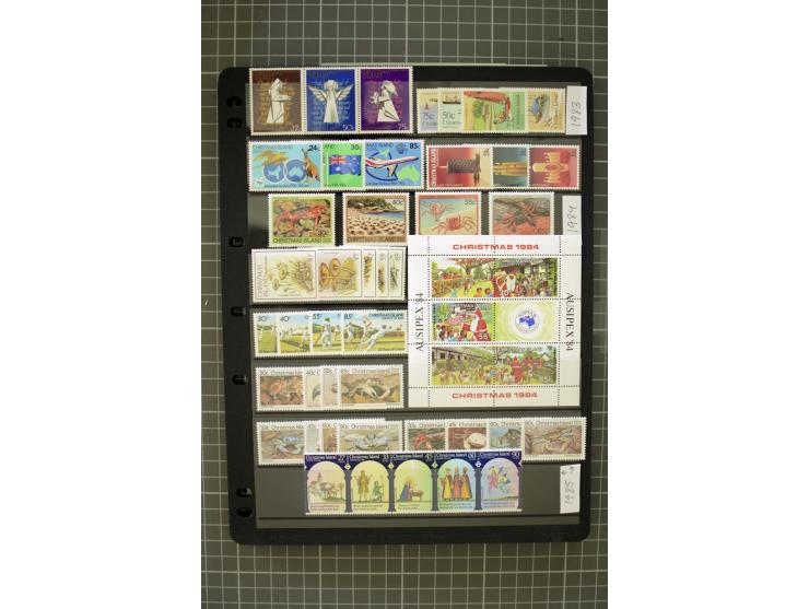 COCOS & CHRISTMAS ISLANDS: 1958/2006, unmounted mint collection, good condition