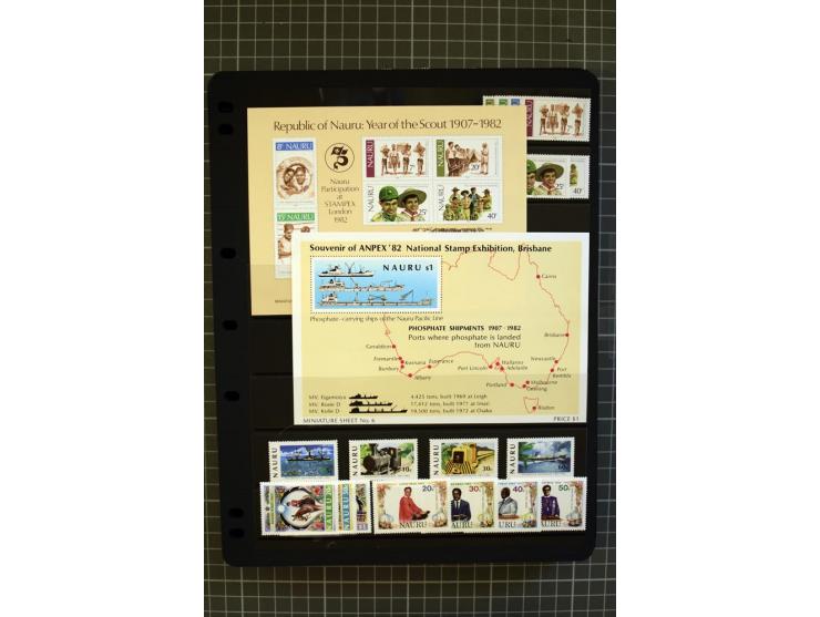 SOUTH PACIFIC: 1937/2005, Fiji, Gilbert Ellice/Kiribati, Nauru and Tuvalu, mainly unmounted mint collection with better stamp