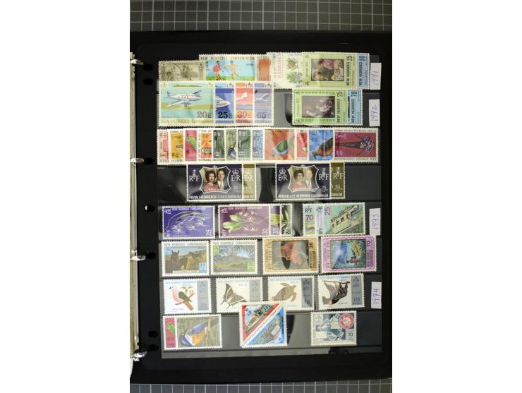 1938/2005, New Hebrides and Vanuatu, mounted and unmounted mint collection with better stamps like SG #52-63 and D6-10, from 