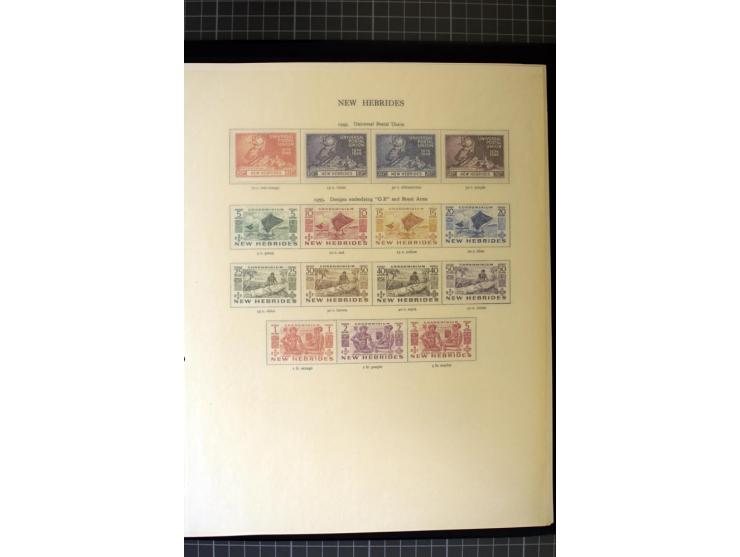 1938/2005, New Hebrides and Vanuatu, mounted and unmounted mint collection with better stamps like SG #52-63 and D6-10, from 