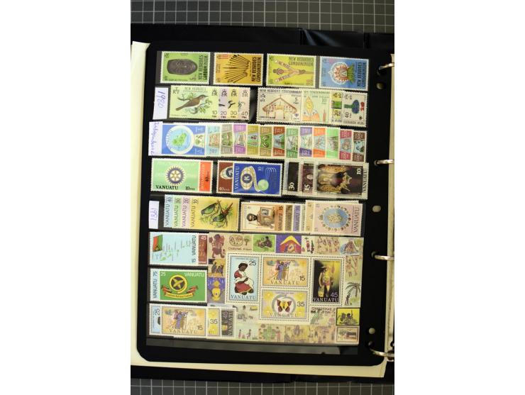 1938/2005, New Hebrides and Vanuatu, mounted and unmounted mint collection with better stamps like SG #52-63 and D6-10, from 