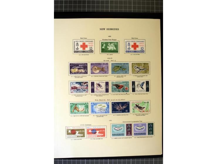 1938/2005, New Hebrides and Vanuatu, mounted and unmounted mint collection with better stamps like SG #52-63 and D6-10, from 