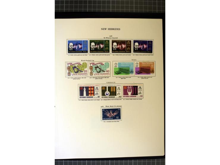 1938/2005, New Hebrides and Vanuatu, mounted and unmounted mint collection with better stamps like SG #52-63 and D6-10, from 