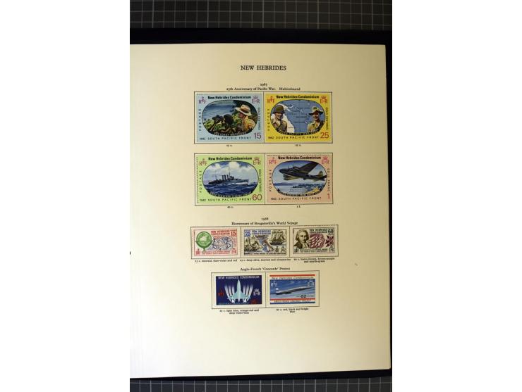 1938/2005, New Hebrides and Vanuatu, mounted and unmounted mint collection with better stamps like SG #52-63 and D6-10, from 