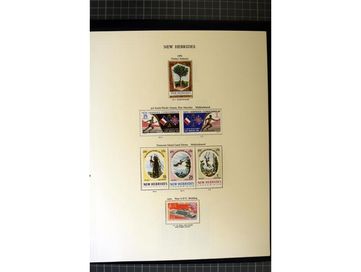 1938/2005, New Hebrides and Vanuatu, mounted and unmounted mint collection with better stamps like SG #52-63 and D6-10, from 