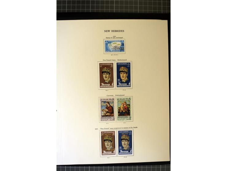 1938/2005, New Hebrides and Vanuatu, mounted and unmounted mint collection with better stamps like SG #52-63 and D6-10, from 