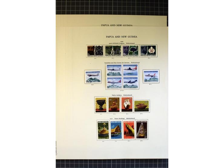 1937/2007, Papua, New Guinea and Papua New Guinea, mounted and unmounted mint collection with better stamps, from 1971 on unm