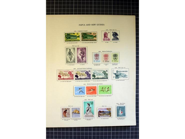 1937/2007, Papua, New Guinea and Papua New Guinea, mounted and unmounted mint collection with better stamps, from 1971 on unm