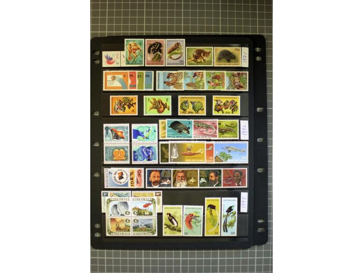 1937/2007, Papua, New Guinea and Papua New Guinea, mounted and unmounted mint collection with better stamps, from 1971 on unm