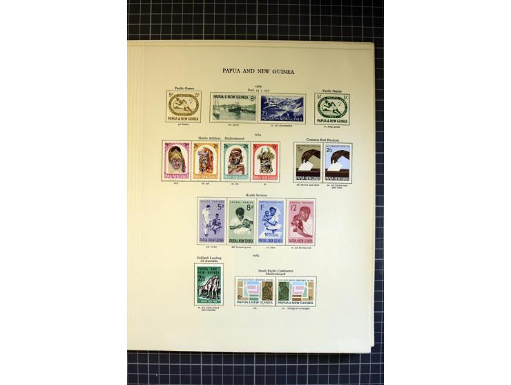 1937/2007, Papua, New Guinea and Papua New Guinea, mounted and unmounted mint collection with better stamps, from 1971 on unm