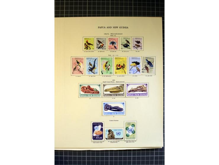 1937/2007, Papua, New Guinea and Papua New Guinea, mounted and unmounted mint collection with better stamps, from 1971 on unm