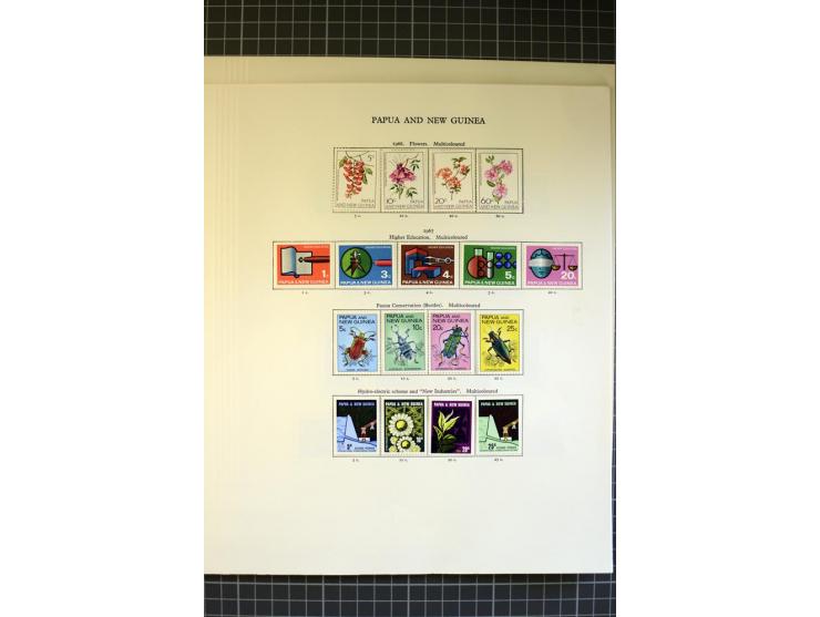 1937/2007, Papua, New Guinea and Papua New Guinea, mounted and unmounted mint collection with better stamps, from 1971 on unm