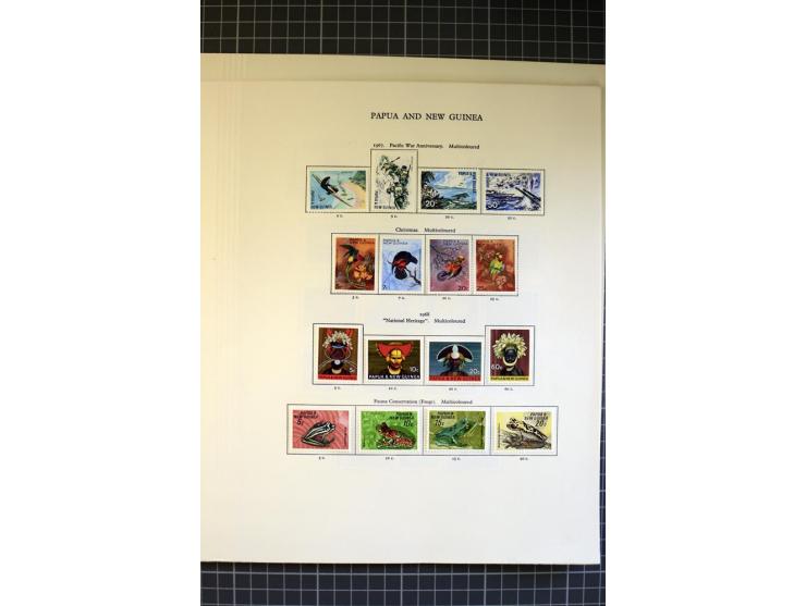 1937/2007, Papua, New Guinea and Papua New Guinea, mounted and unmounted mint collection with better stamps, from 1971 on unm