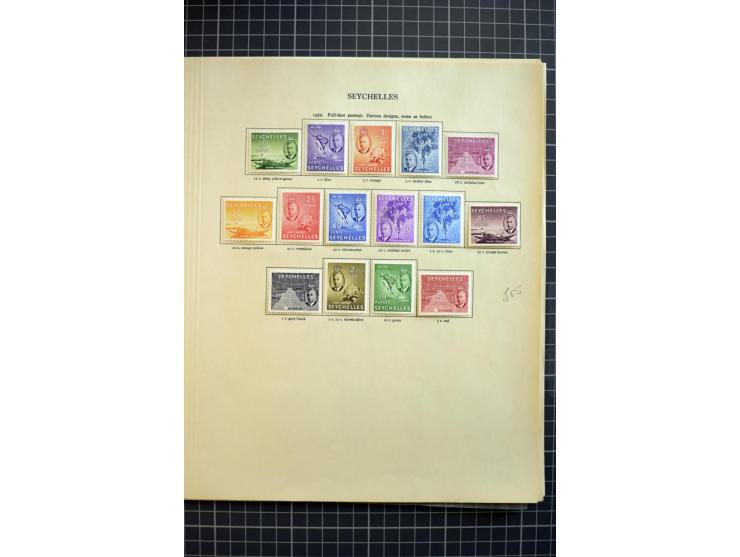 1935/92, mounted and unmounted mint collection with better stamps like SG# 135-49, from 1970 on unmounted mint, good conditio