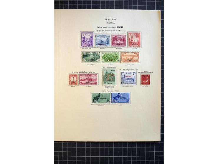 1947/2007, mounted and unmounted mint collection with better stamps like SG 1-19 and official stamps 1-13, from 1971 unmounte