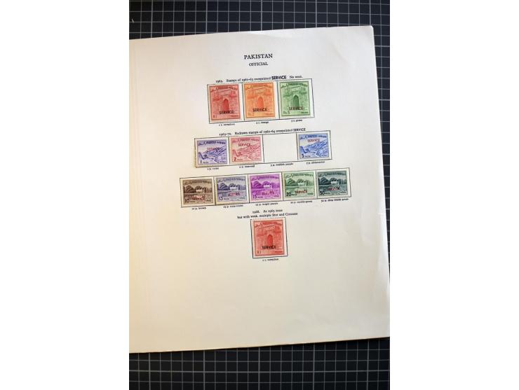 1947/2007, mounted and unmounted mint collection with better stamps like SG 1-19 and official stamps 1-13, from 1971 unmounte