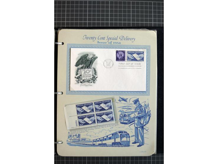1851/1997, used and mint collection, from the 1930s on with many blocks of four with plate numbers,  some sheets and FDCs, al