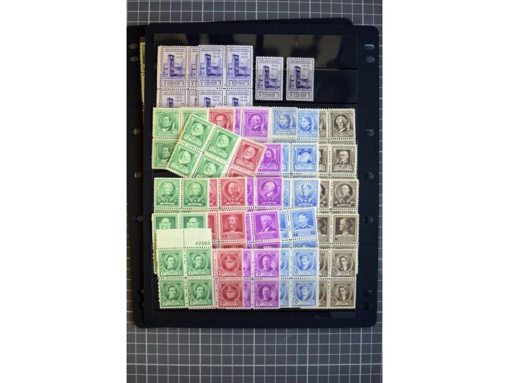 1851/1997, used and mint collection, from the 1930s on with many blocks of four with plate numbers,  some sheets and FDCs, al