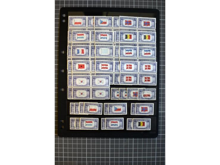 1851/1997, used and mint collection, from the 1930s on with many blocks of four with plate numbers,  some sheets and FDCs, al