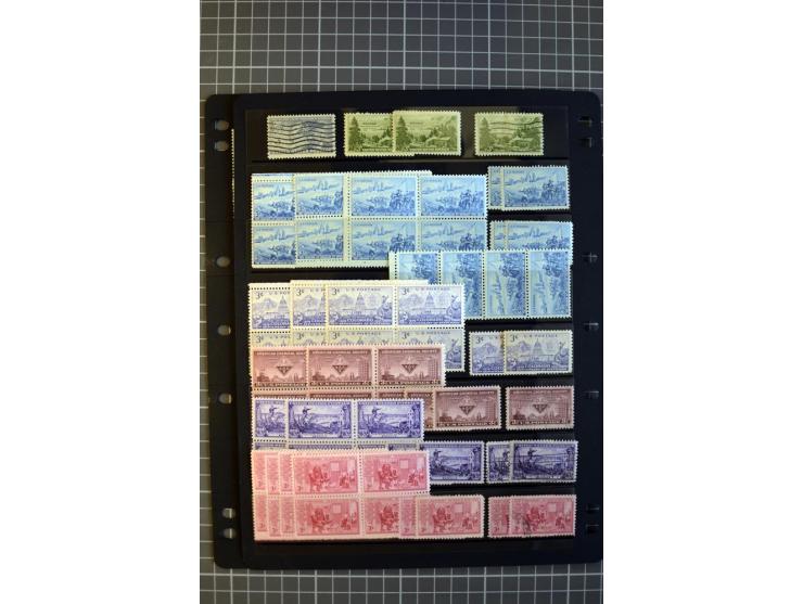 1851/1997, used and mint collection, from the 1930s on with many blocks of four with plate numbers,  some sheets and FDCs, al