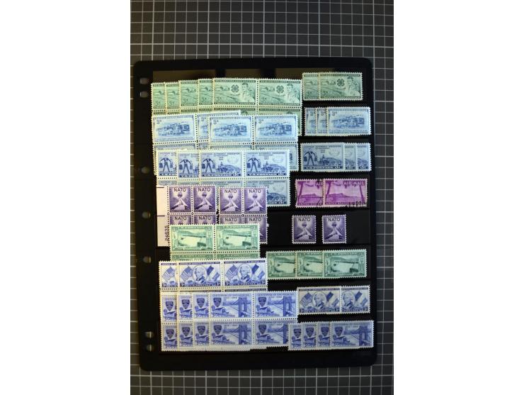 1851/1997, used and mint collection, from the 1930s on with many blocks of four with plate numbers,  some sheets and FDCs, al