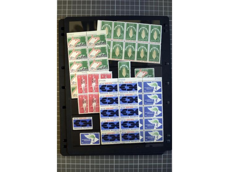 1851/1997, used and mint collection, from the 1930s on with many blocks of four with plate numbers,  some sheets and FDCs, al