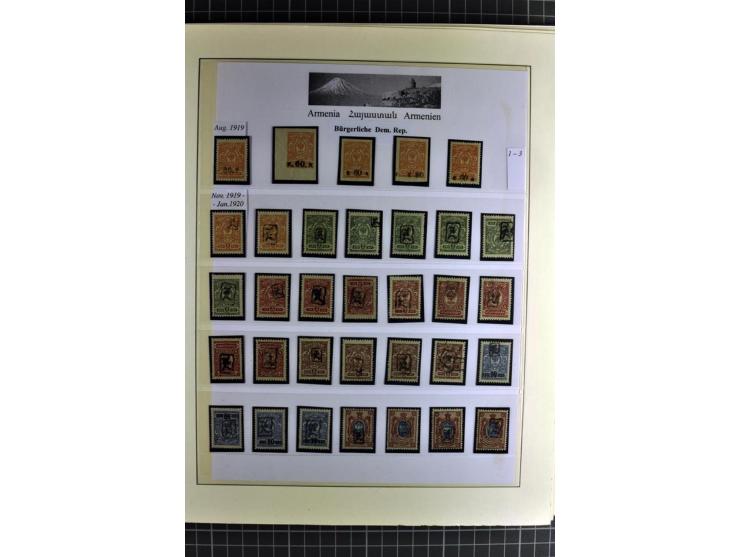 1919/23, sehr schöne ungebrauchte/postfrische und gestempelte Sammlung auf selbsgestalteten Blättern auf 34 Seiten, insgesamt